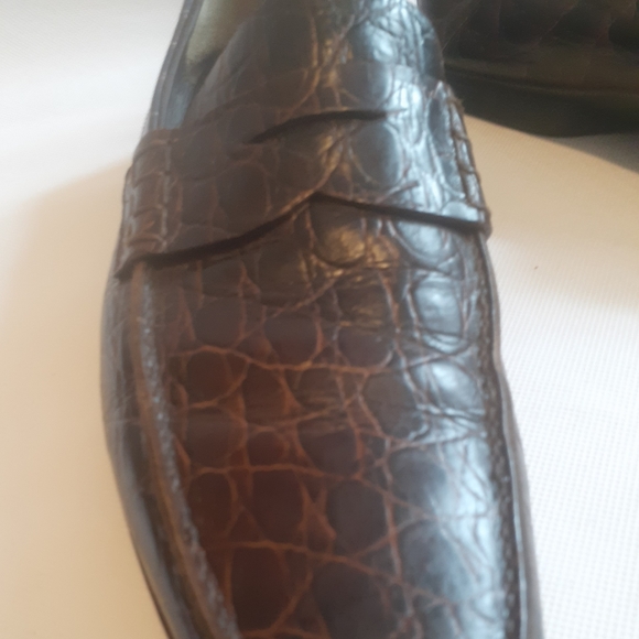 Prada Men Aligator Slip-ons Loafers Size 10 - Picture 1 of 5
